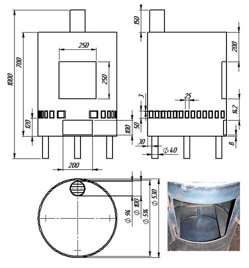 Буржуйка из трубы