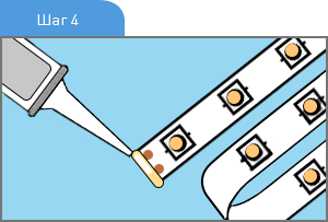 Обработка места соединения ленты, герметиком