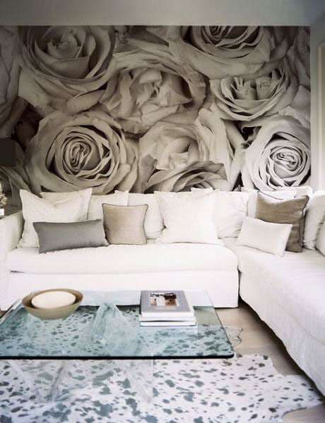 фотообои с изображением роз для гостиной