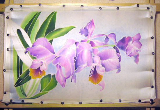 Мастер-класс по холодному батику «Орхидеи», фото № 14
