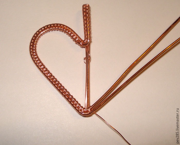 Делаем подвеску-сердечко из проволоки в технике Wire Wrap, фото № 16