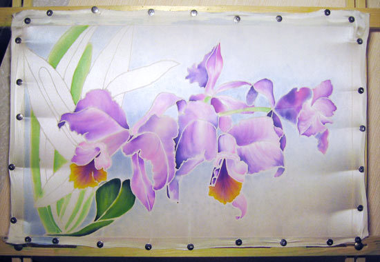 Мастер-класс по холодному батику «Орхидеи», фото № 13
