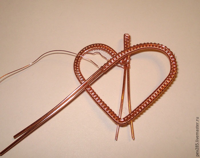 Делаем подвеску-сердечко из проволоки в технике Wire Wrap, фото № 23