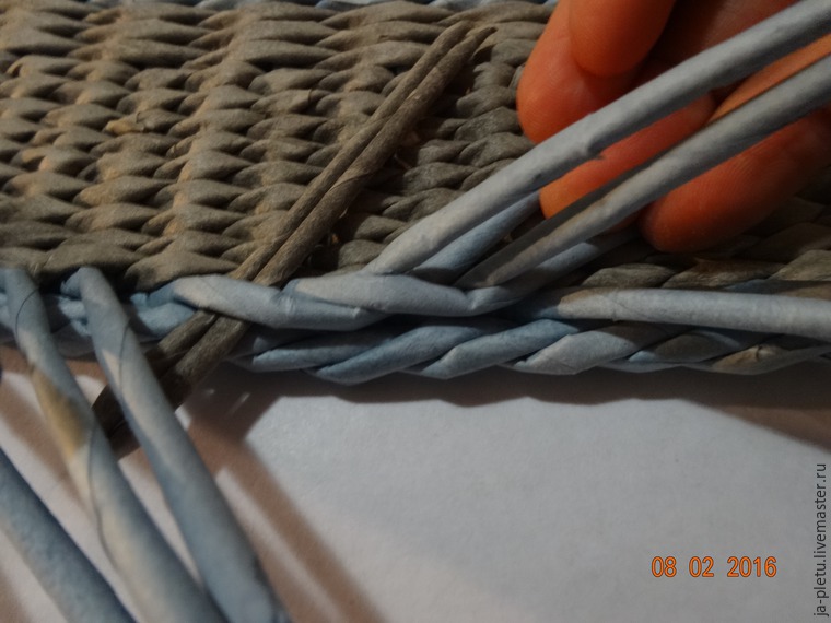 Мастер-класс: плетение сервировочных ковриков из бумажных трубочек, фото № 24