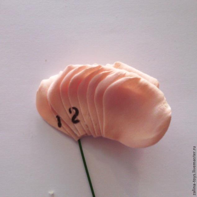 Делаем розы из фоамирана на примере венка-повязки, фото № 18