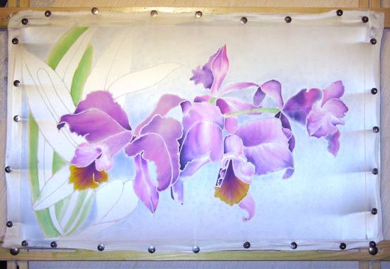 Мастер-класс по холодному батику «Орхидеи», фото № 12