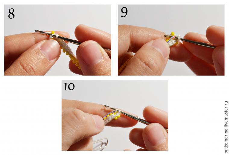 Вяжем с бисером чехол: русский способ без смещения рисунка, фото № 4