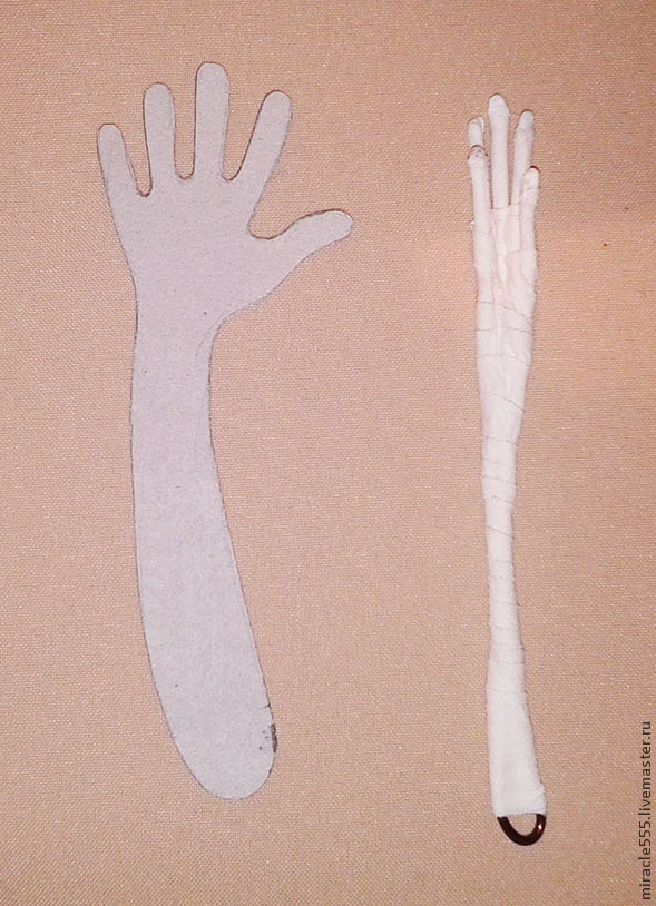 Изготовление рук на проволочном каркасе, фото № 16