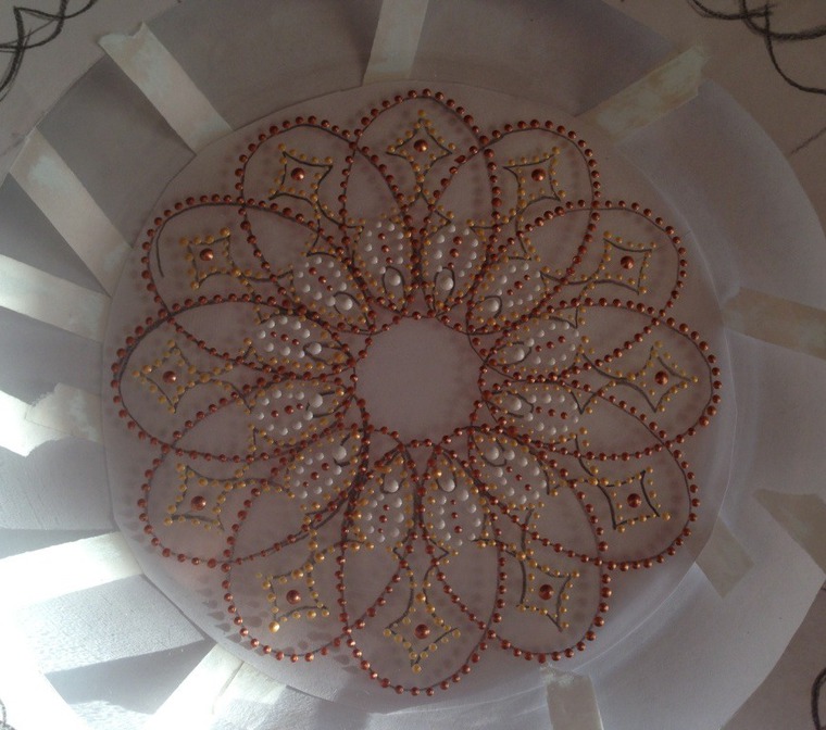 Точечная роспись декоративной тарелки: пошаговый мастер-класс, фото № 11