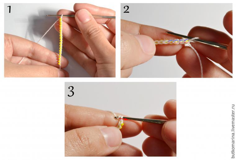 Вяжем с бисером чехол: русский способ без смещения рисунка, фото № 2