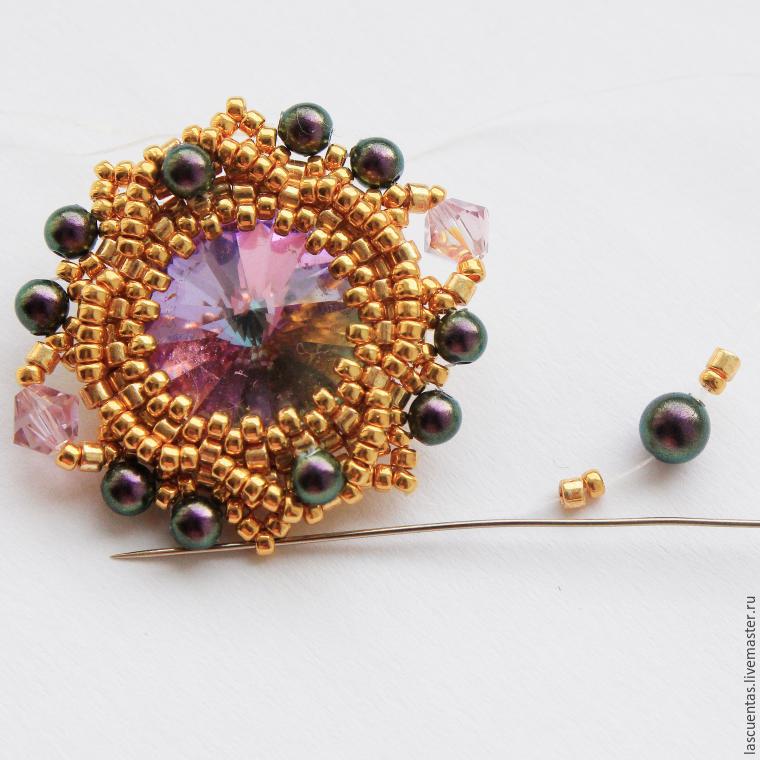 Мастер-класс создаем очаровательные серьги из бисера и кристаллов warovski, фото № 18