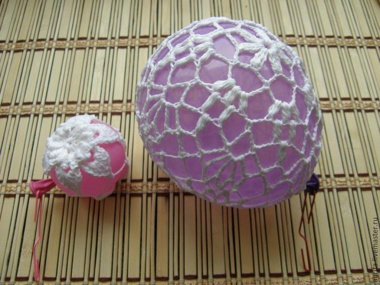 Создаем декоративные шары из вязаных салфеток, фото № 14