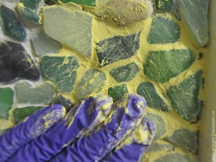Декорируем стену мозаикой из морских стеклышек, фото № 6