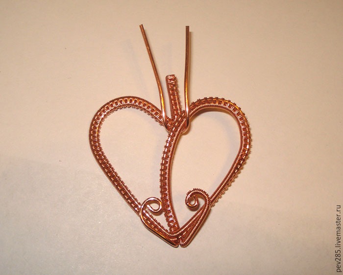 Делаем подвеску-сердечко из проволоки в технике Wire Wrap, фото № 29