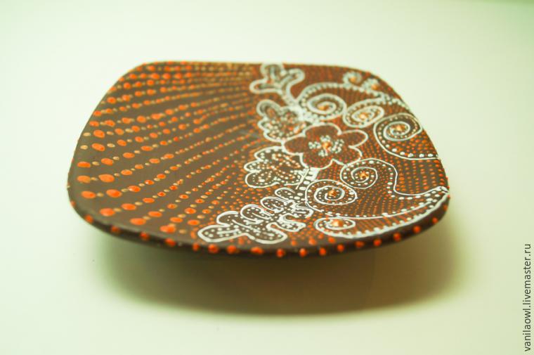Точечная роспись керамической тарелки, фото № 10