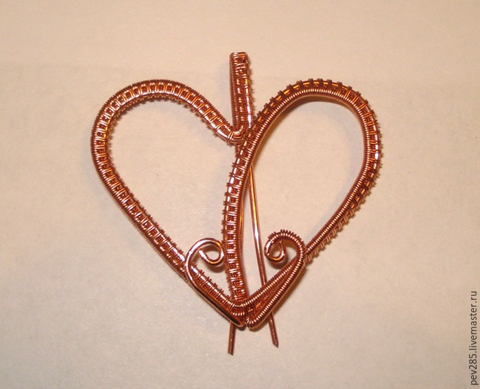Делаем подвеску-сердечко из проволоки в технике Wire Wrap, фото № 27