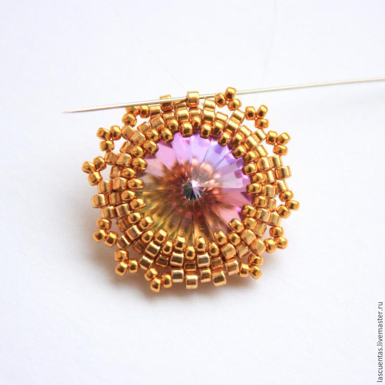 Мастер-класс создаем очаровательные серьги из бисера и кристаллов warovski, фото № 9
