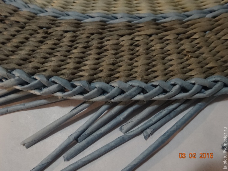 Мастер-класс: плетение сервировочных ковриков из бумажных трубочек, фото № 22