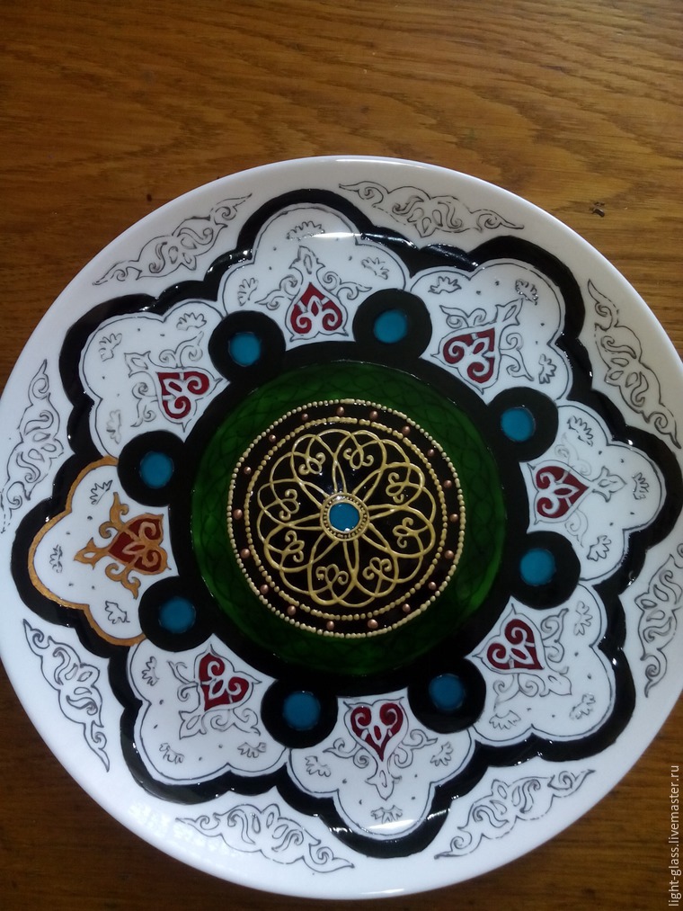 Декоративная тарелка в восточном стиле, фото № 5