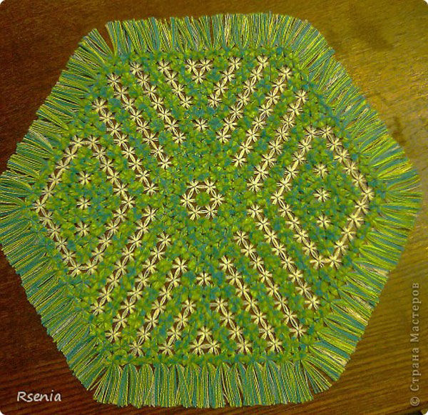 Плетение салфеток на 6-иугольной раме, фото № 22