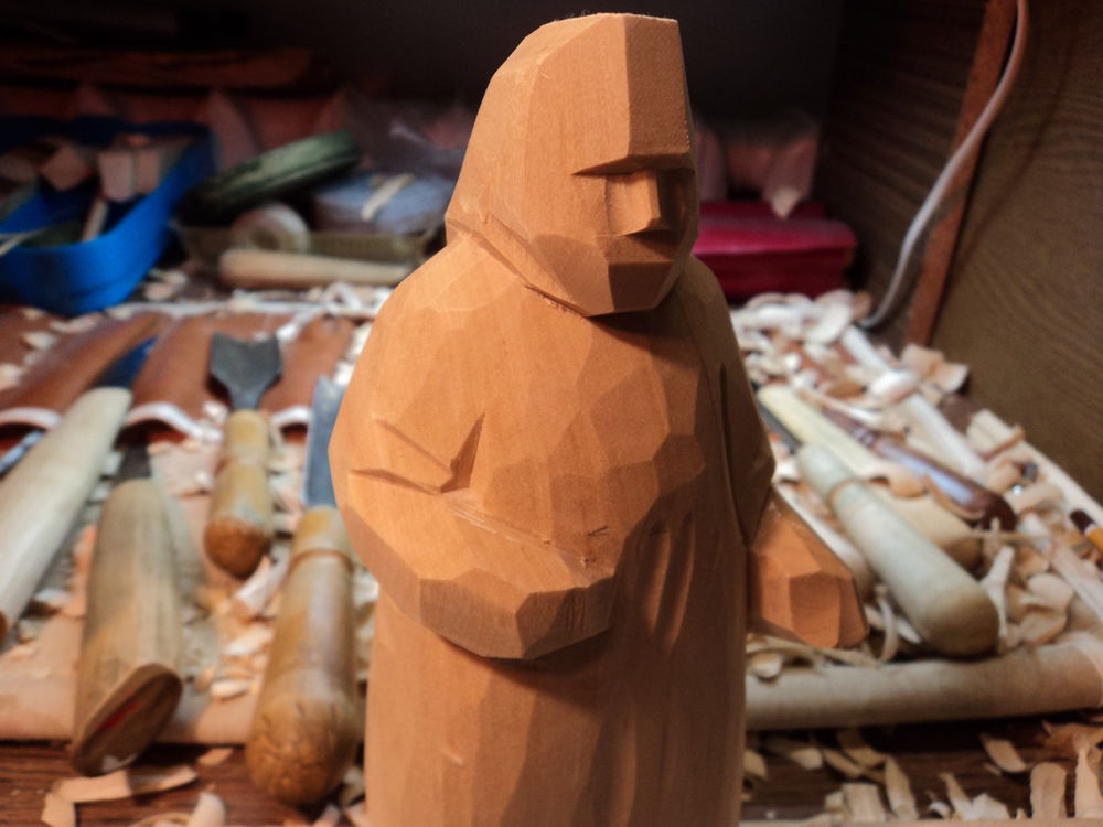 Изготовление деревянной фигуры старушки из сказки «Репка», фото № 11