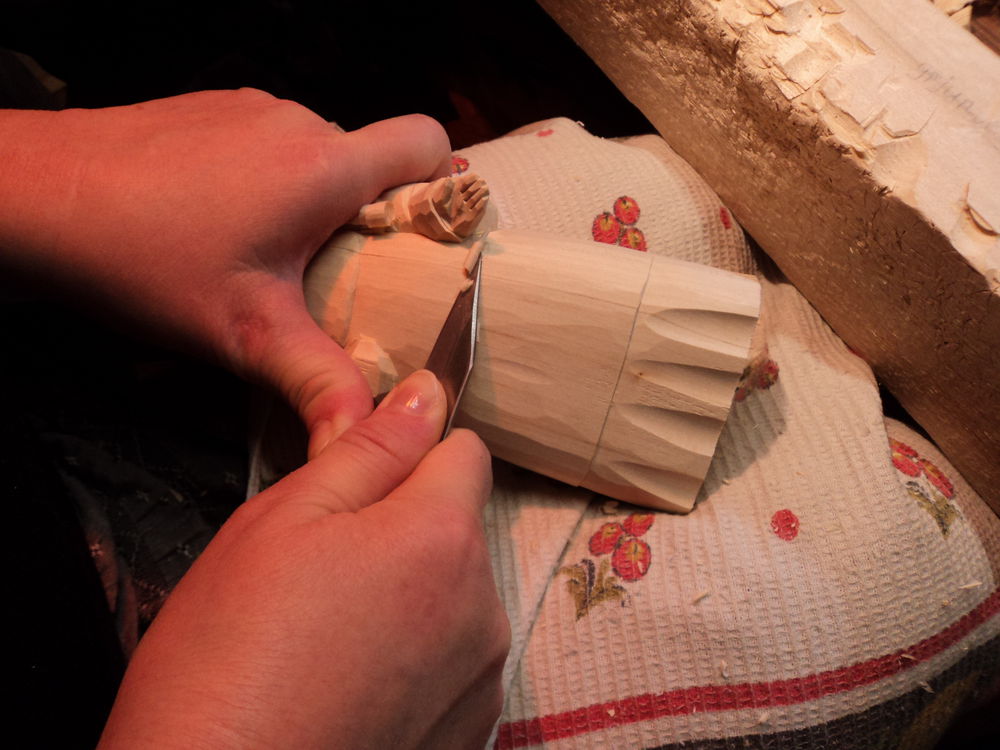 Изготовление деревянной фигуры старушки из сказки «Репка», фото № 13