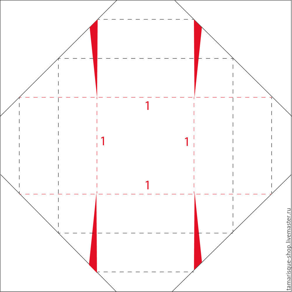 Делаем подарочную коробочку из бумаги. Часть 1, фото № 9
