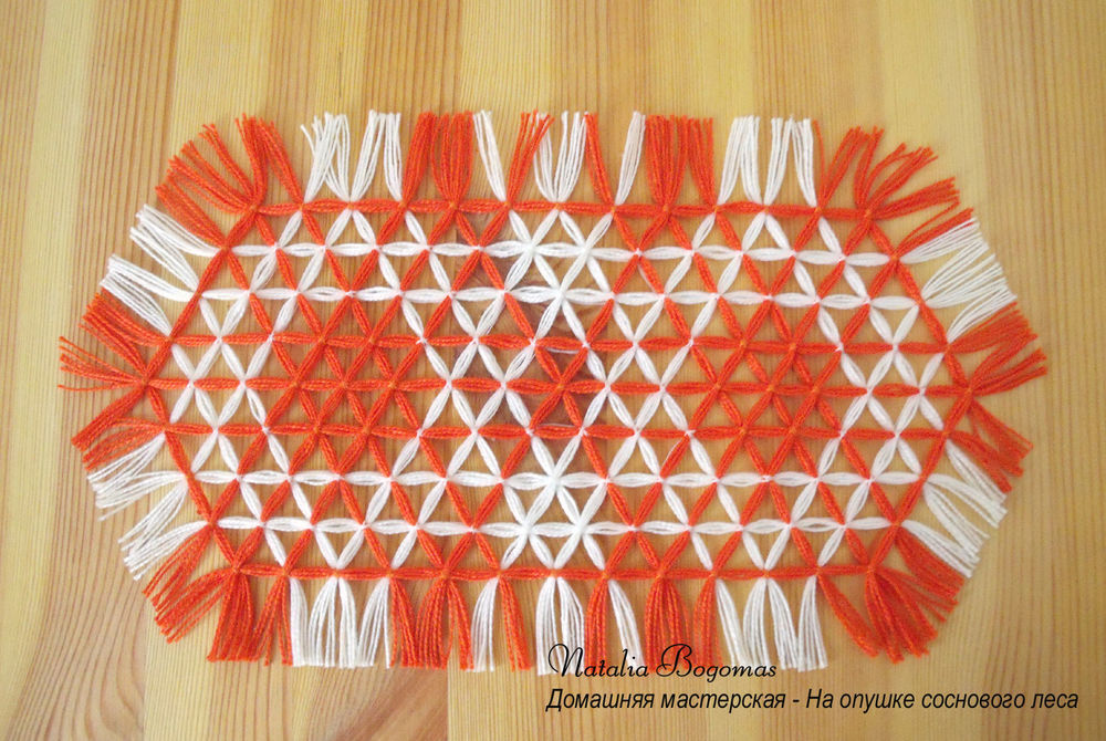 Плетение салфеток на 6-иугольной раме, фото № 9