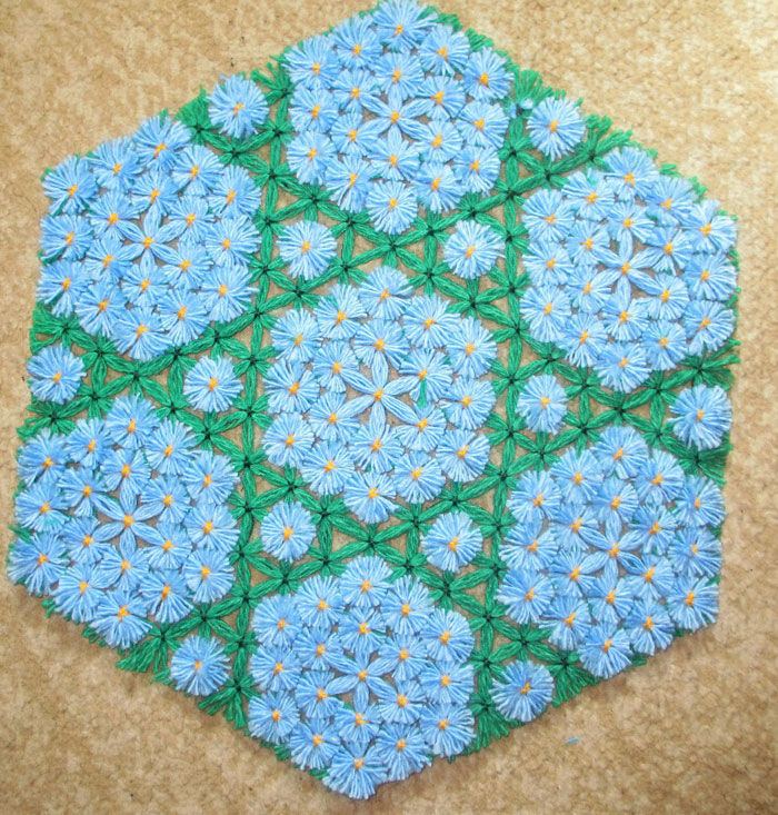 Плетение салфеток на 6-иугольной раме, фото № 19
