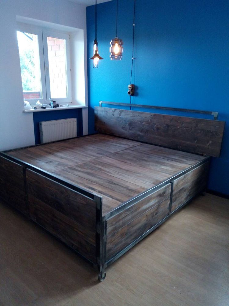 Кровать в стиле лофт., фото № 2