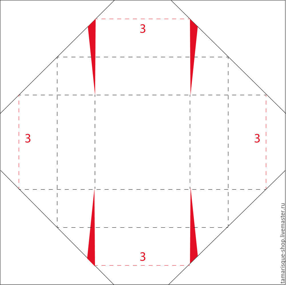 Делаем подарочную коробочку из бумаги. Часть 1, фото № 11