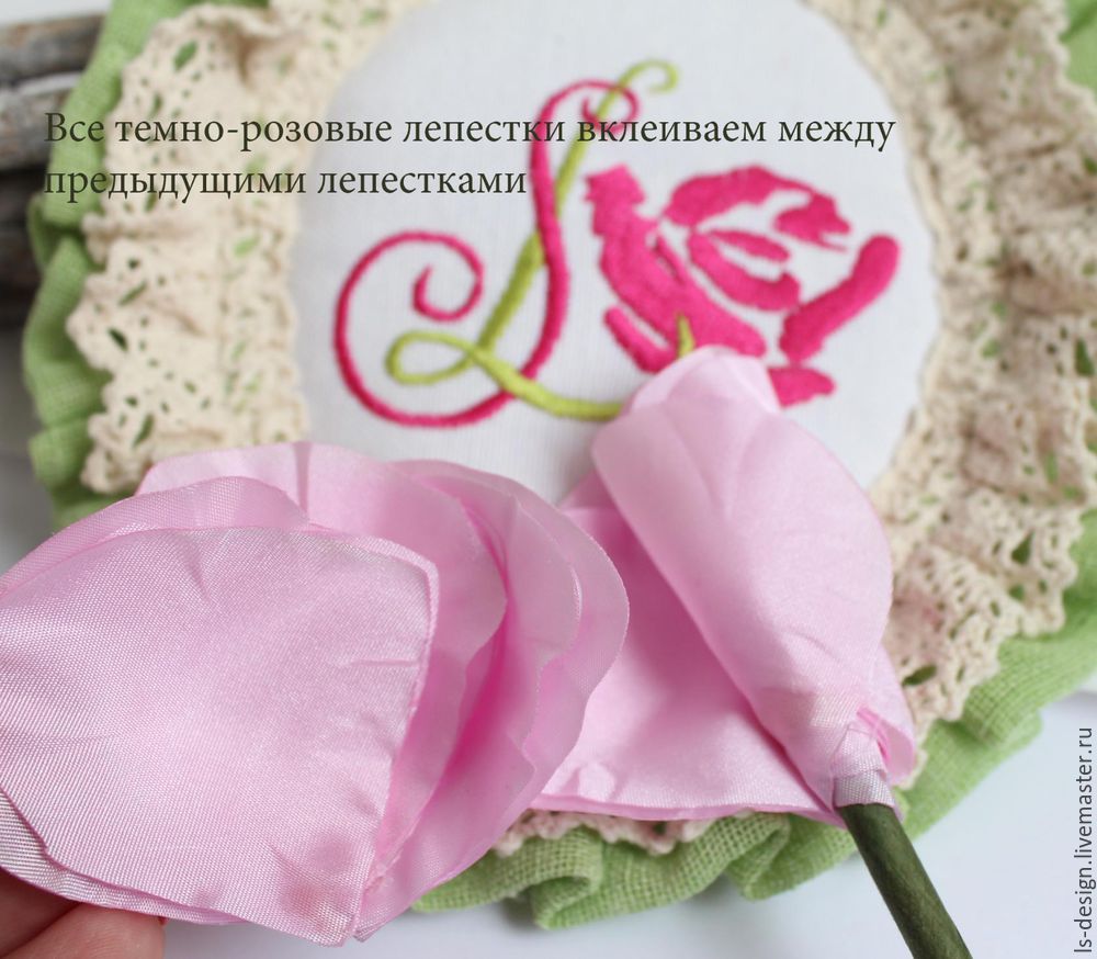 Мастер-класс: роза из тафты «100 лепестков», фото № 19