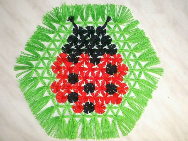 Плетение салфеток на 6-иугольной раме, фото № 23
