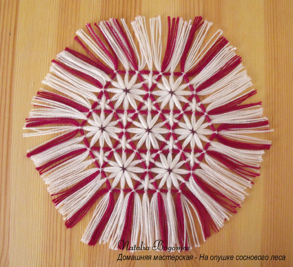 Плетение салфеток на 6-иугольной раме, фото № 11