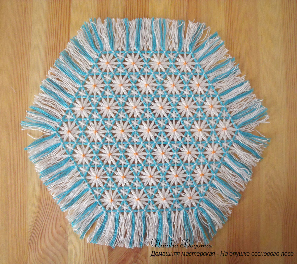 Плетение салфеток на 6-иугольной раме, фото № 10