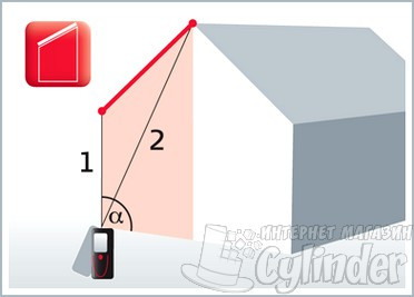  Расчеты по Пифагору одна из опций лазерной рулетки