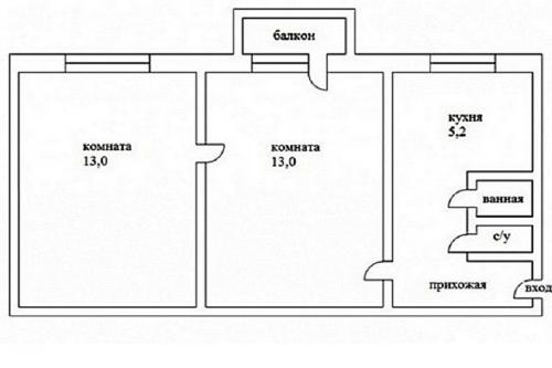 Перепланировка из 2-комнатной в 3 комнатную. Как из двухкомнатной квартиры сделать трехкомнатную: до и после перепланировки 06