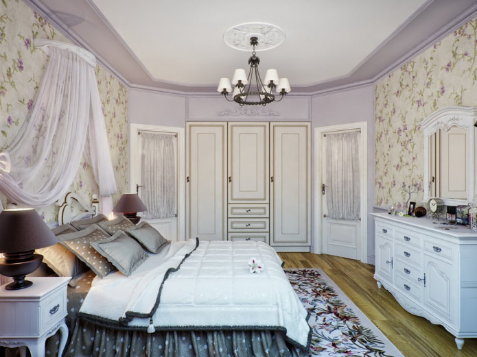 лавандовая спальня в стиле прованс