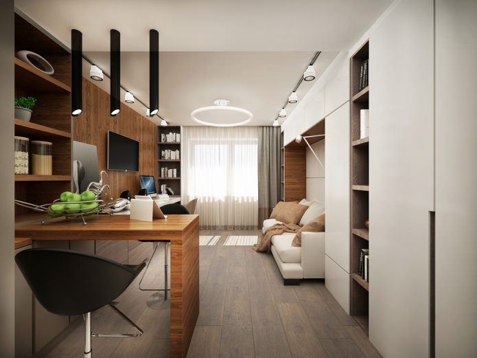 Современный и функциональный дизайн маленькой квартиры 25 кв. м.