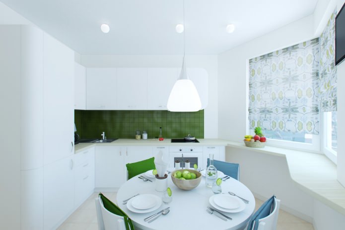 кухня-столовая в дизайне квартиры 55 кв. м.