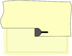 drawing demonstrating the second skim coat over a large area