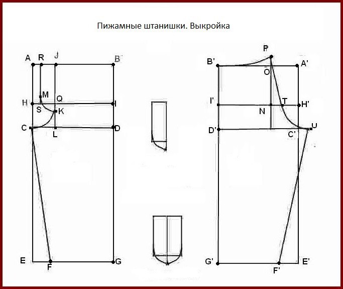 выкройка детской пижамы из фланели 