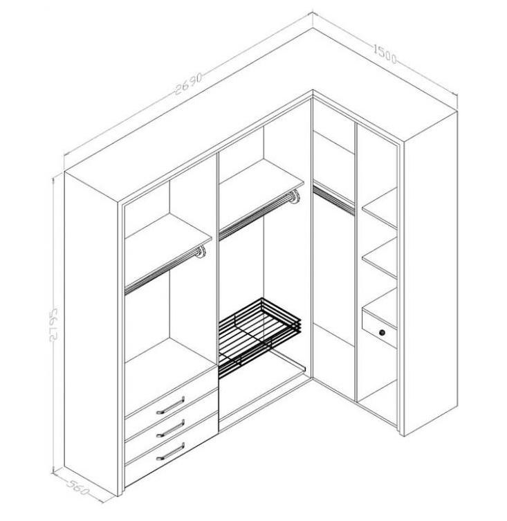 Проект углового шкафа