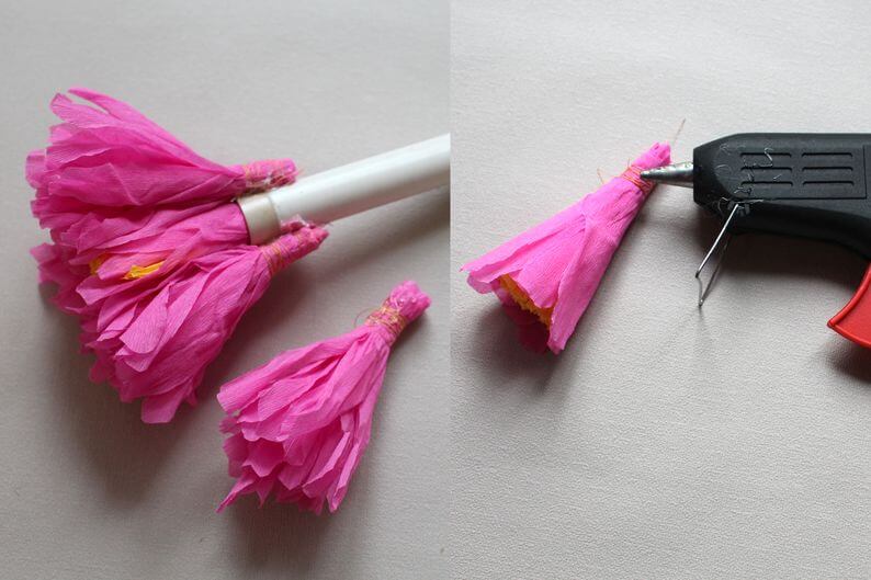 Два способа изготовления цветов пиона из гофрированной бумаги