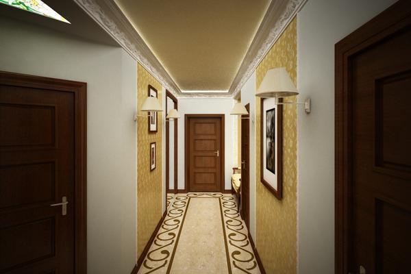 При правильном украшении потолка и стен можно добиться визуального увеличения пространства