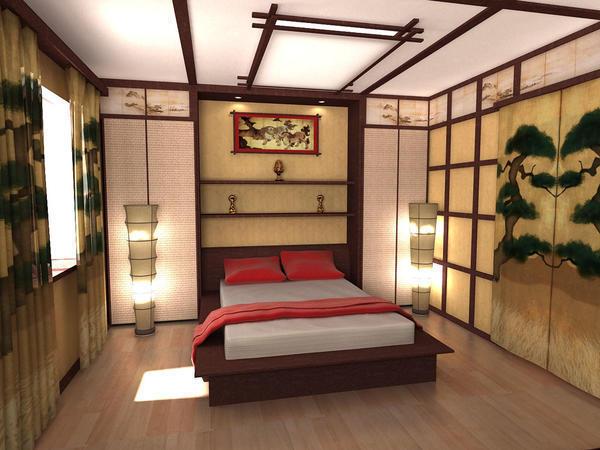 Бамбуковые плиты на потолке и стенах отлично дополнят креативный дизайн вашей комнаты
