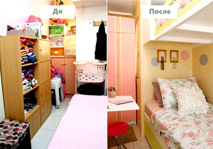 Небольшая спальня для девочки в современном дизайне