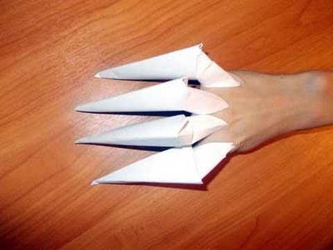 Как сделать из бумаги когти