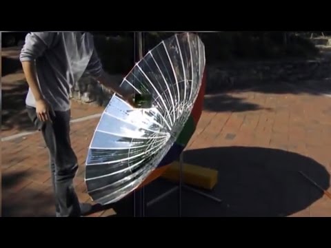Солнечная печка из зонтика