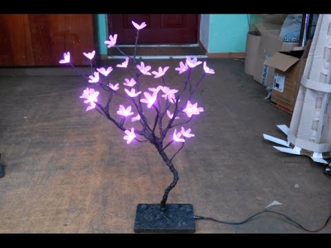 Как сделать светодиодное дерево сакура своими руками. Очень просто. Homemade LED tree